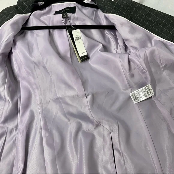 NWT Banana Republic One Button Plaid Blazer Size 0 - Picture 4 of 7